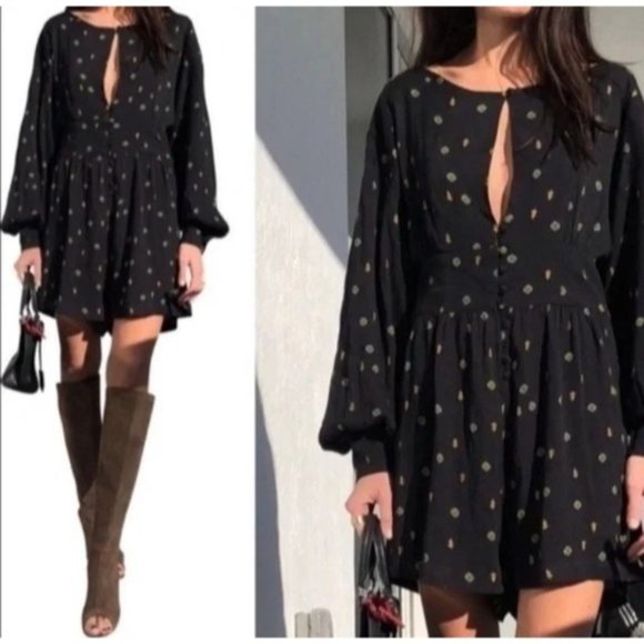 Free People Pants - Free People Romper Jumpsuit Bohochic Floral Love Grows Woven sz(S)